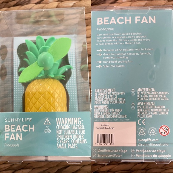 SUNNYLIFE AUSTRALIA New PINEAPPLE BEACH FAN - Picture 2 of 7
